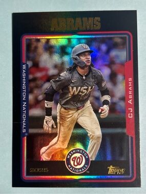 2025 Topps Archives BLACK FOIL CJ Abrams #243 - Washington Nationals